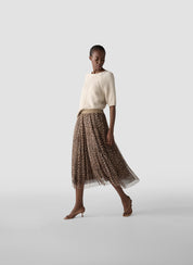 A-Linie-Rock Midi - 5633-Toffee - Beige