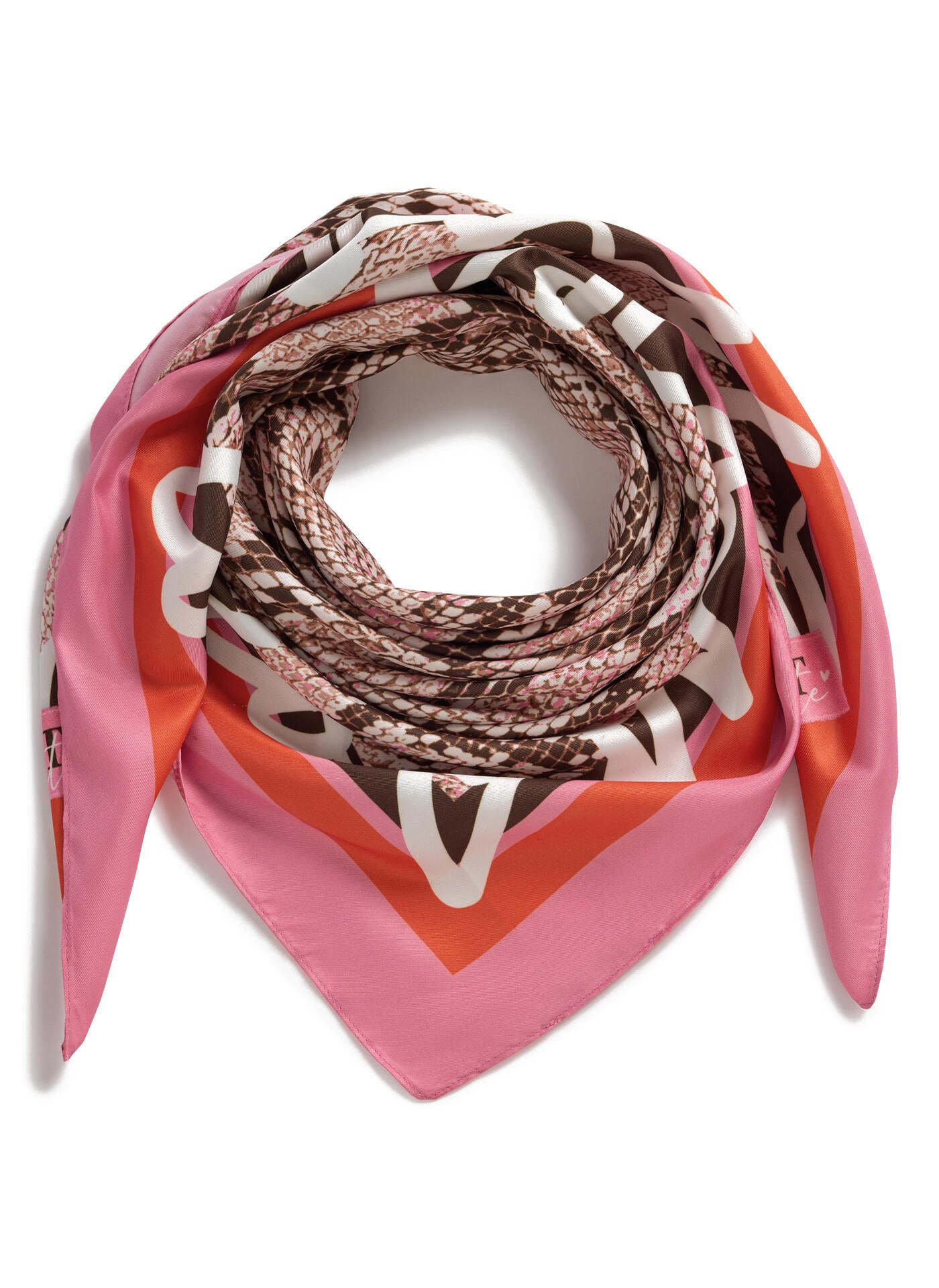 Tuch mit Animalprint - 6212-ROSA - Rosa