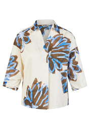 Bluse aus Baumwolle - 6628-MACADAMIA - Creme