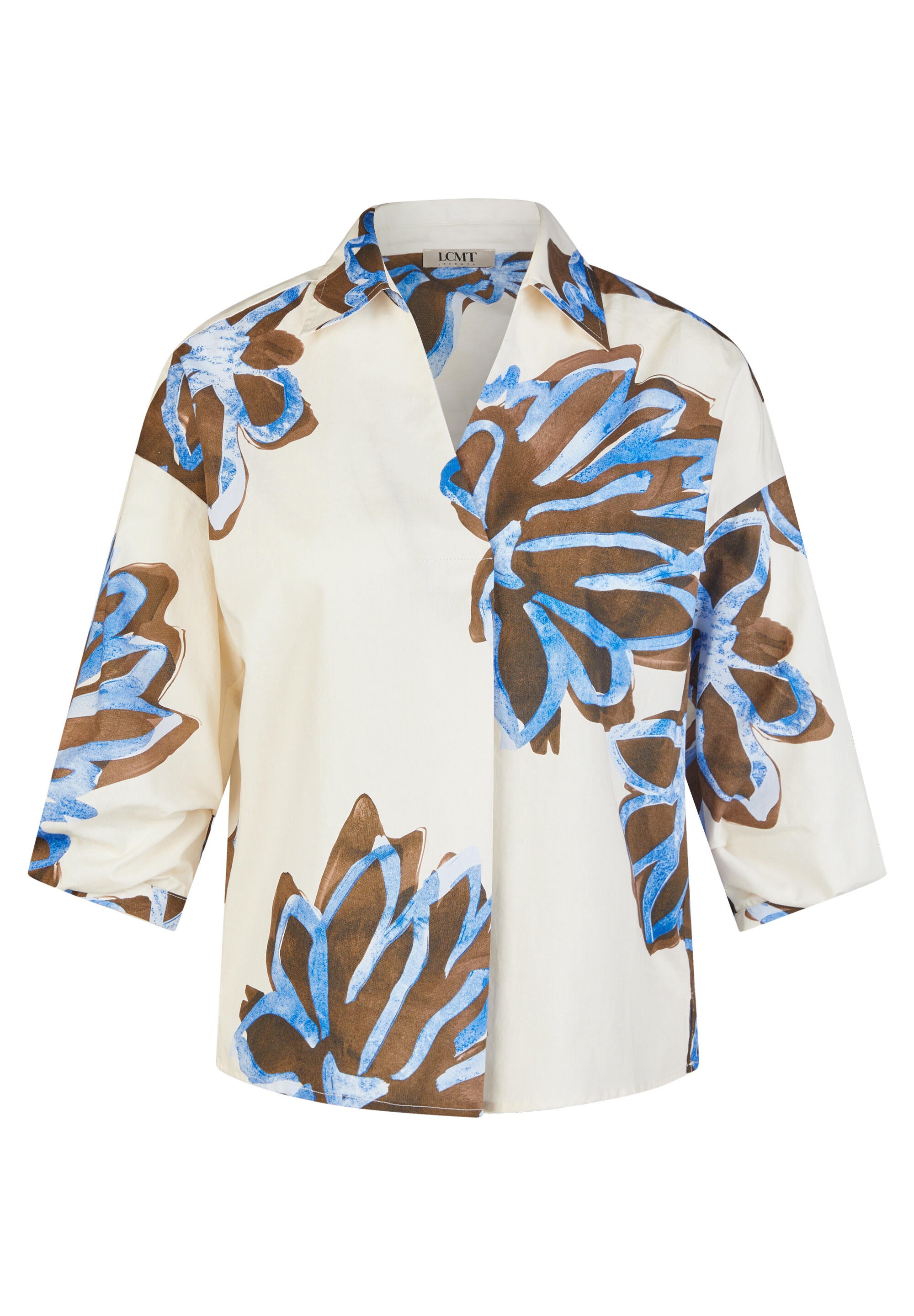 Bluse aus Baumwolle - 6628-MACADAMIA - Creme