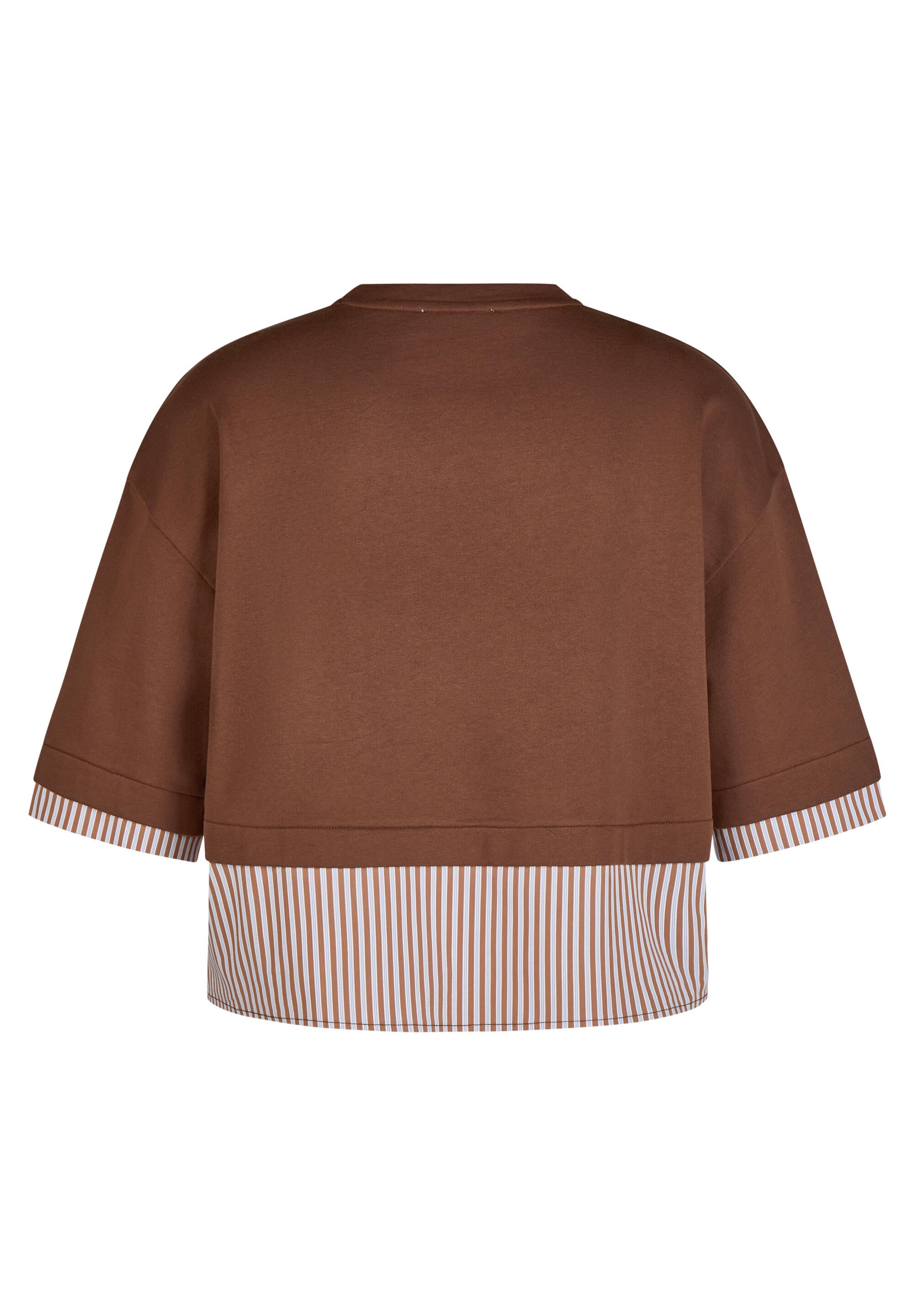 T-Shirt aus Baumwolle - 6667-NOUGAT - Braun