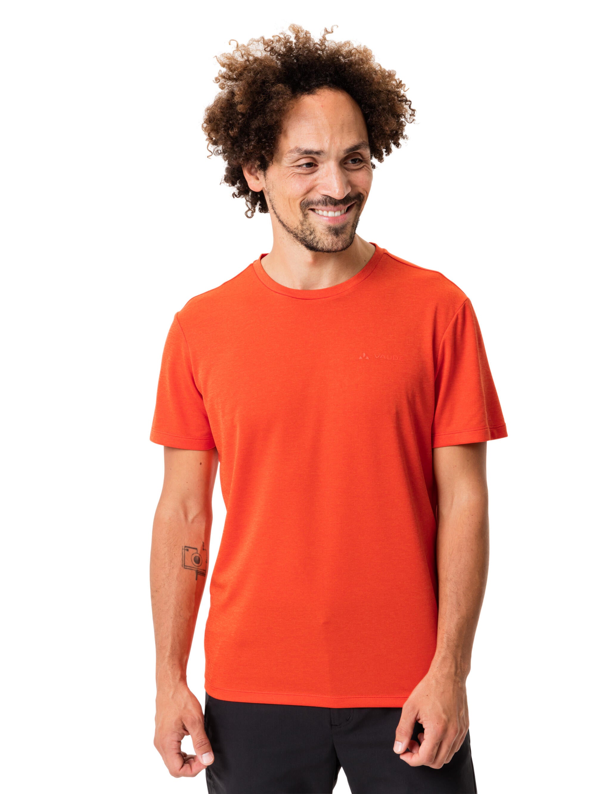 Meliertes Funktionsshirt - 323-BURNT RED - Orange