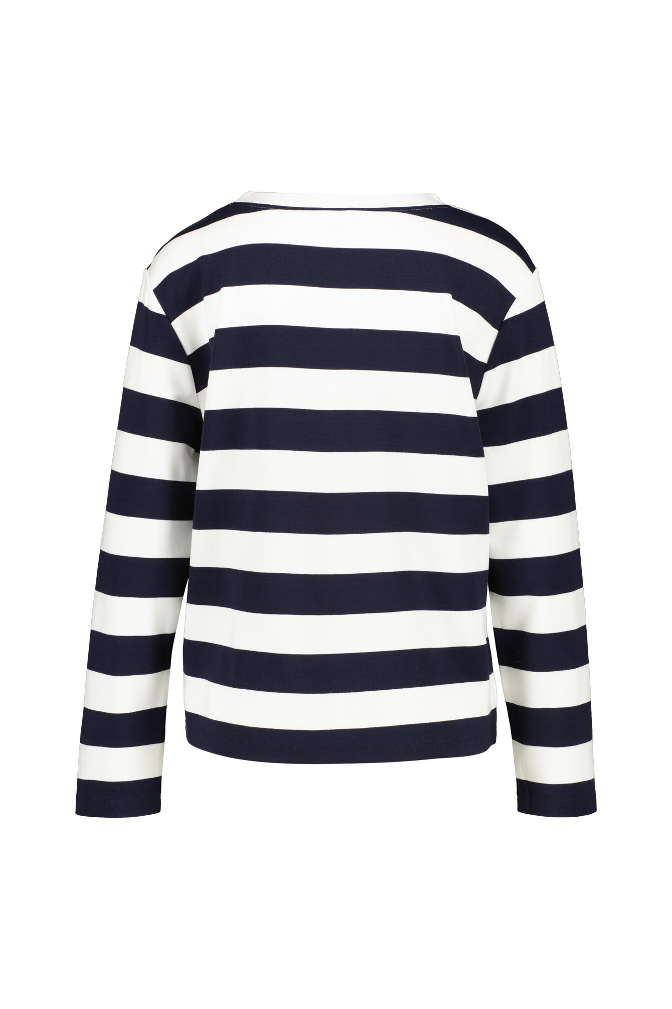 Sweatshirt aus Viskosemix - 756 marine ringel - Blau