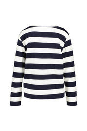 Sweatshirt aus Viskosemix - 756 marine ringel - Blau