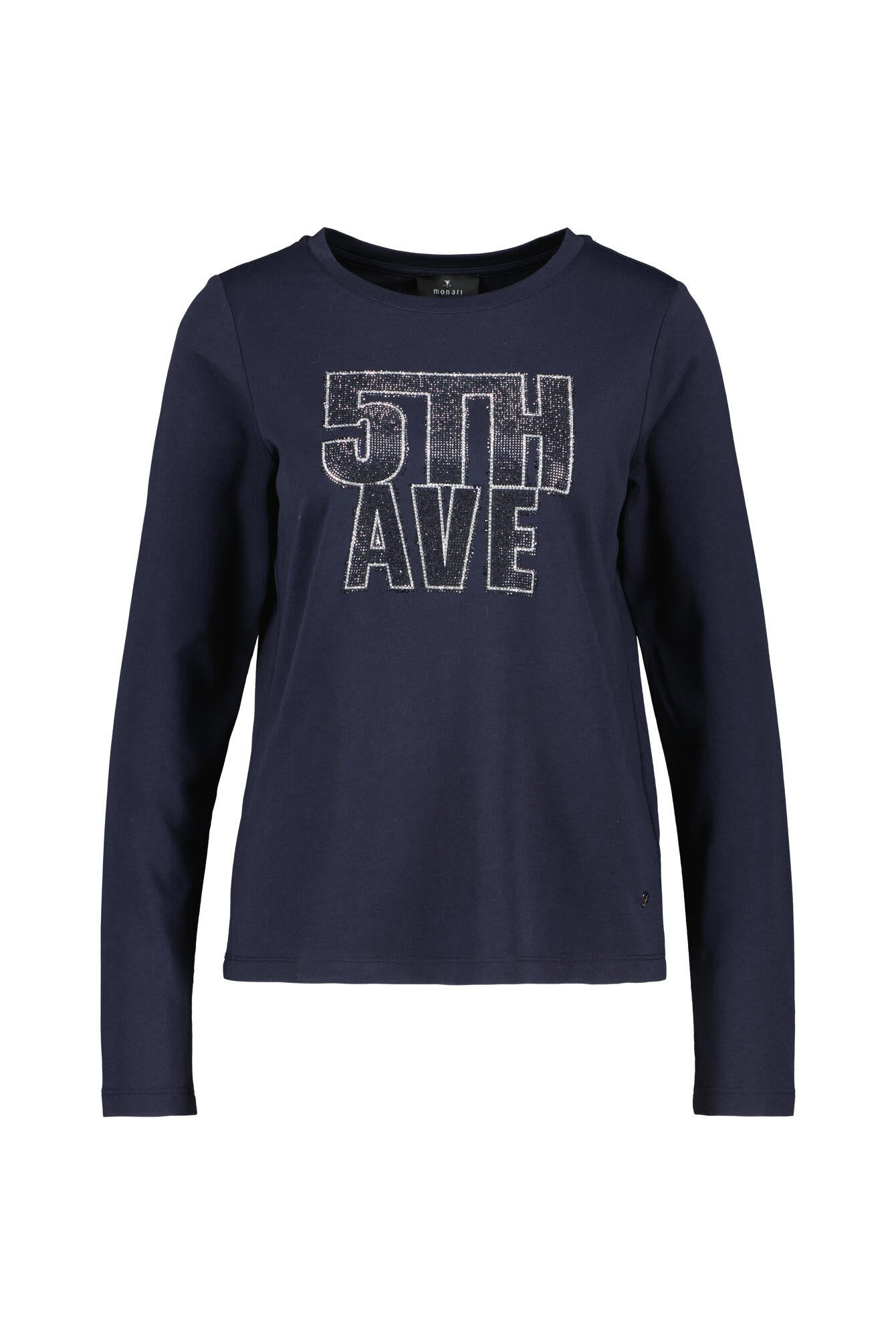 Langarmshirt aus Baumwollmix - 755 marine - Blau