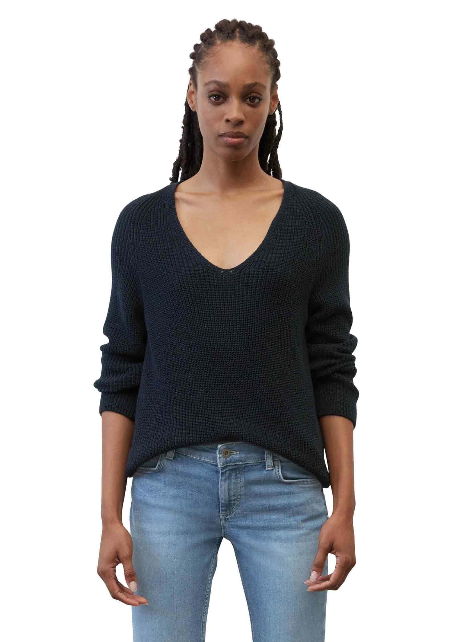 Strickpullover aus Baumwolle - 881-night sky - Blau