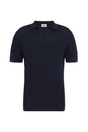 Strick-Poloshirt BRAIAN - 3000 - Blau