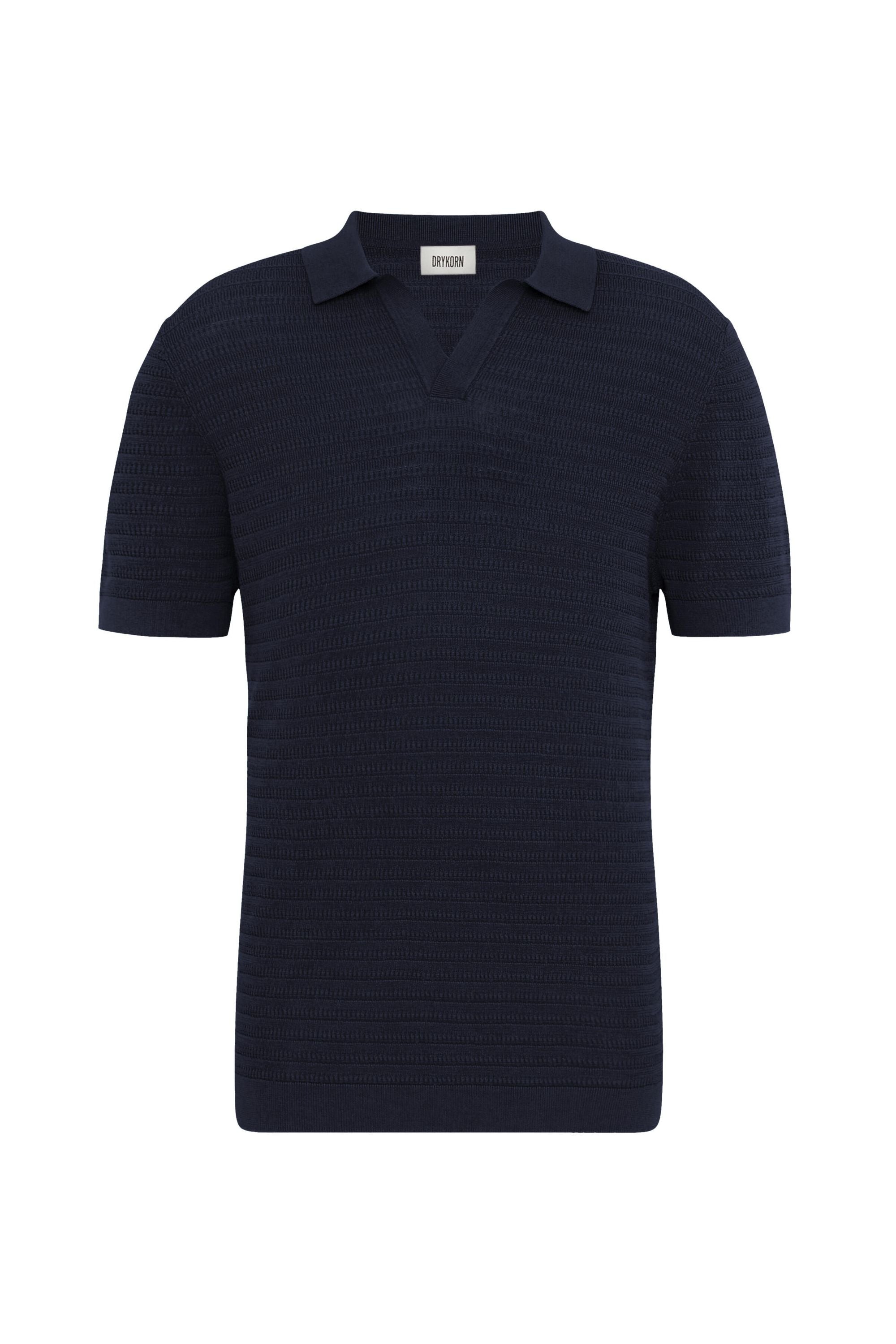 Strick-Poloshirt BRAIAN - 3000 - Blau