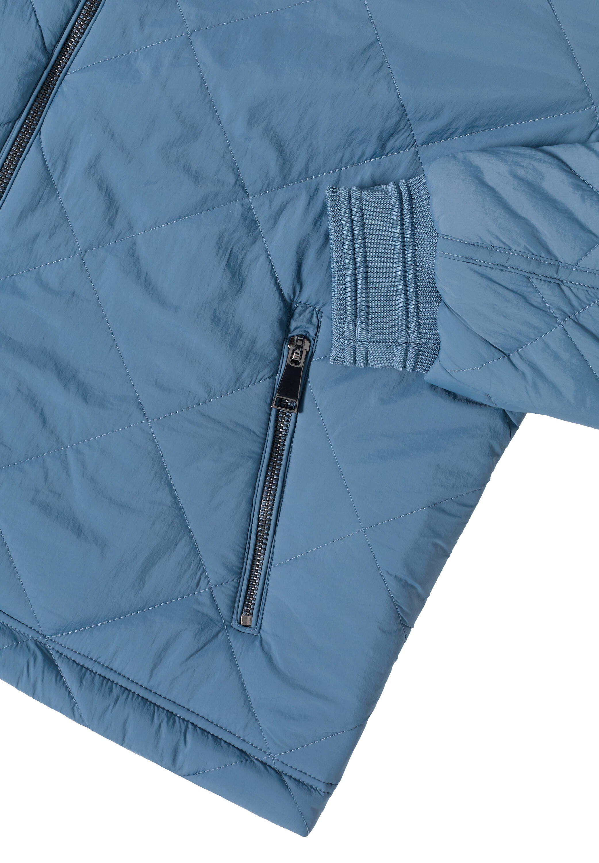 Steppjacke mit Bündchenkragen - 16666 moonstone blue - Blau