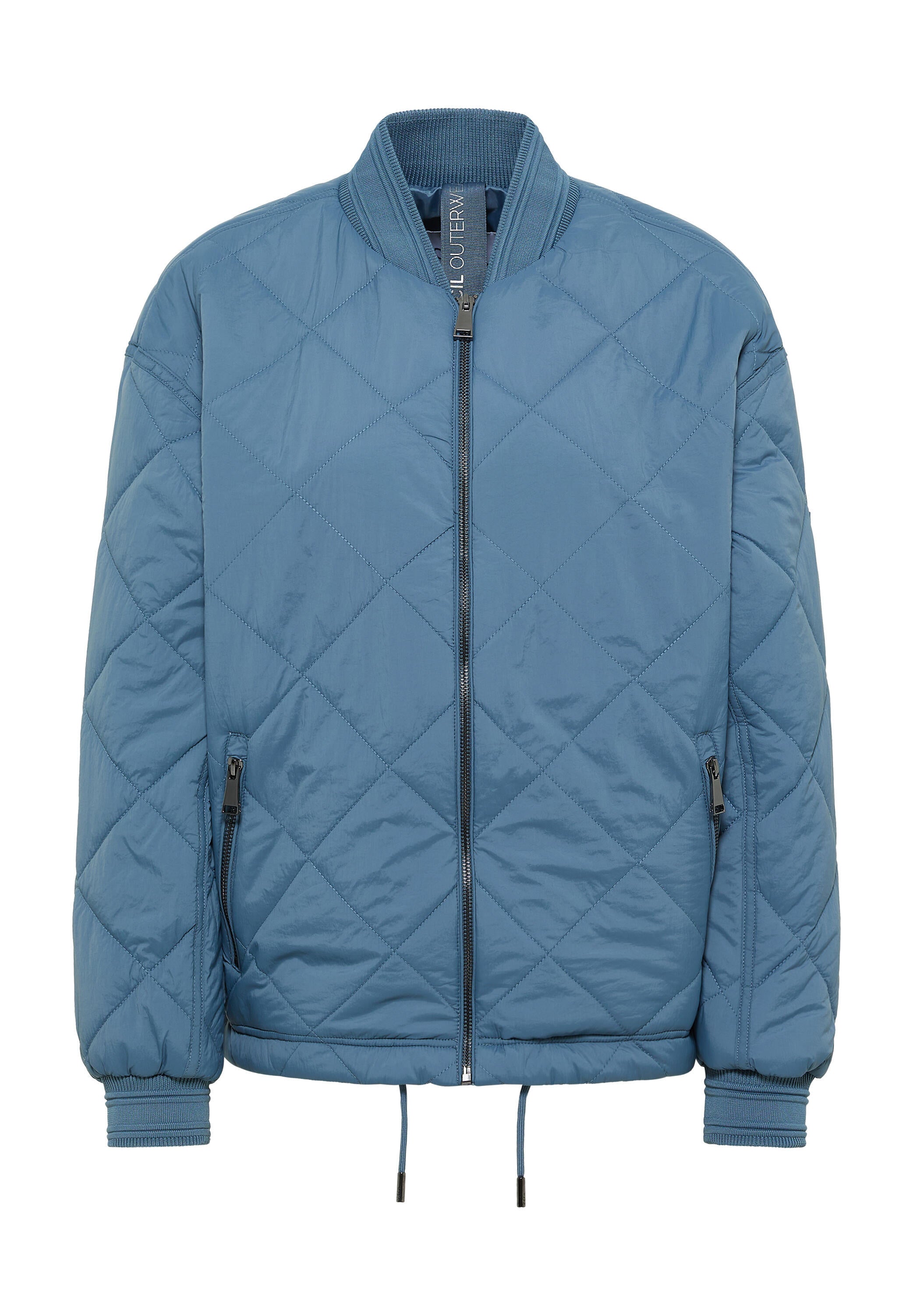 Steppjacke mit Bündchenkragen - 16666 moonstone blue - Blau