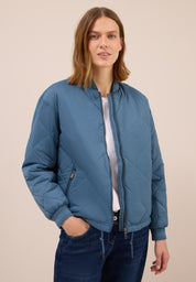 Steppjacke mit Bündchenkragen - 16666 moonstone blue - Blau