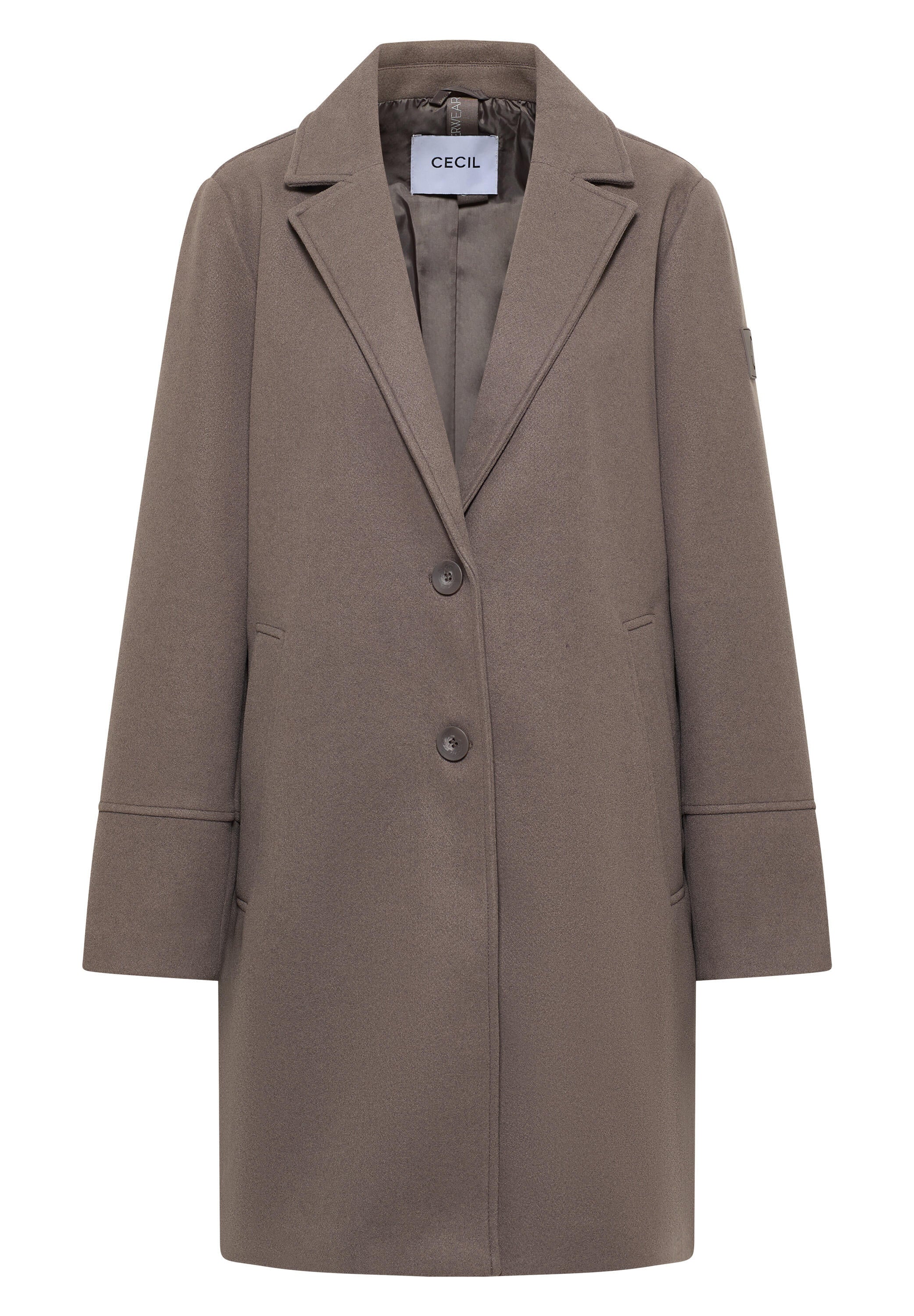 Kurzmantel - 16543 mushroom taupe - Braun