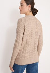 Strickpullover aus Baumwollmix - 16952 sandalwood beige melange - Beige