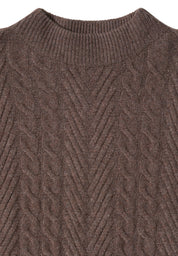 Strickpullover aus Baumwollmix - 16963 mushroom taupe melange - Braun