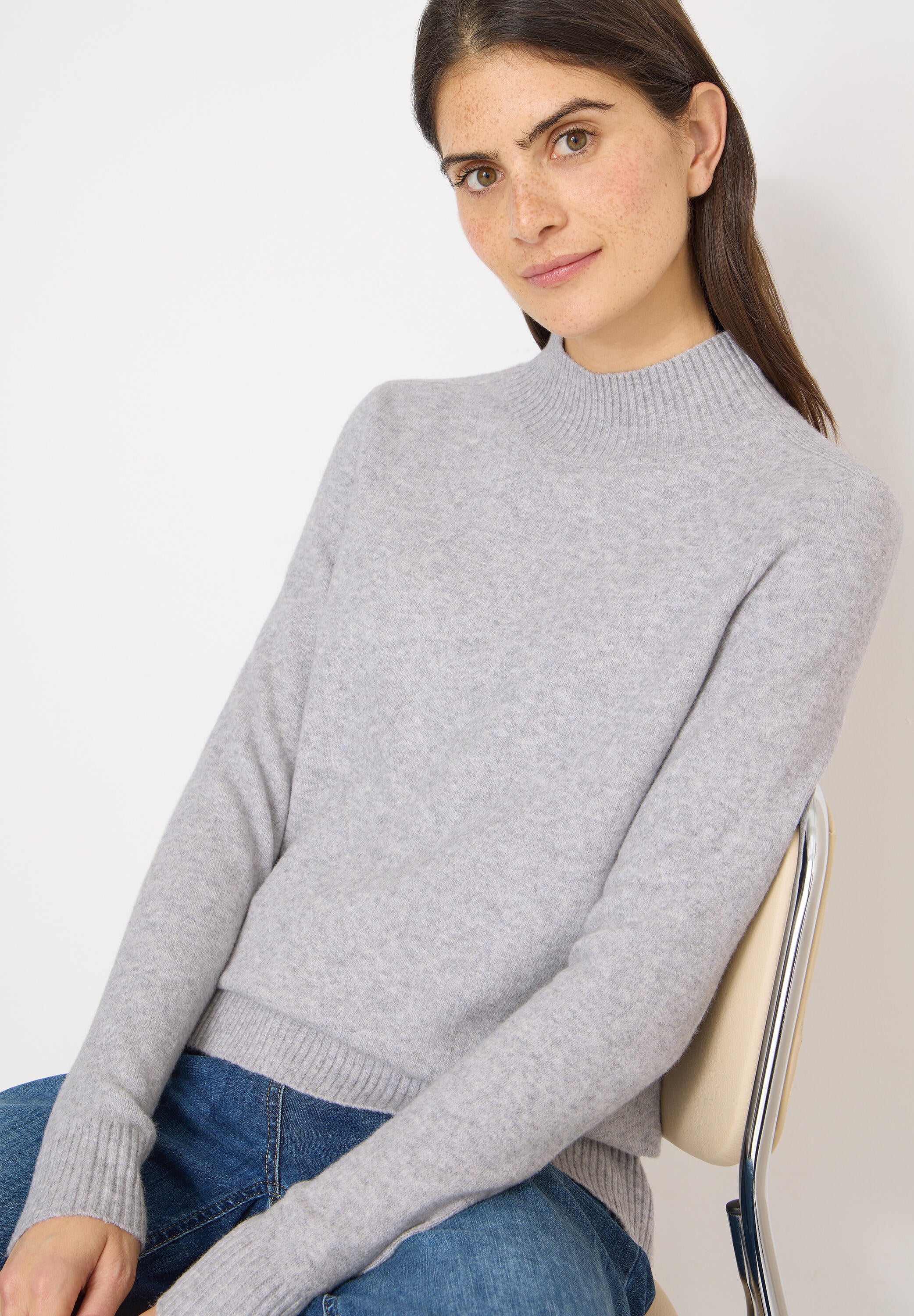 Strickpullover COSY - 17314 luna grey melange - Grau