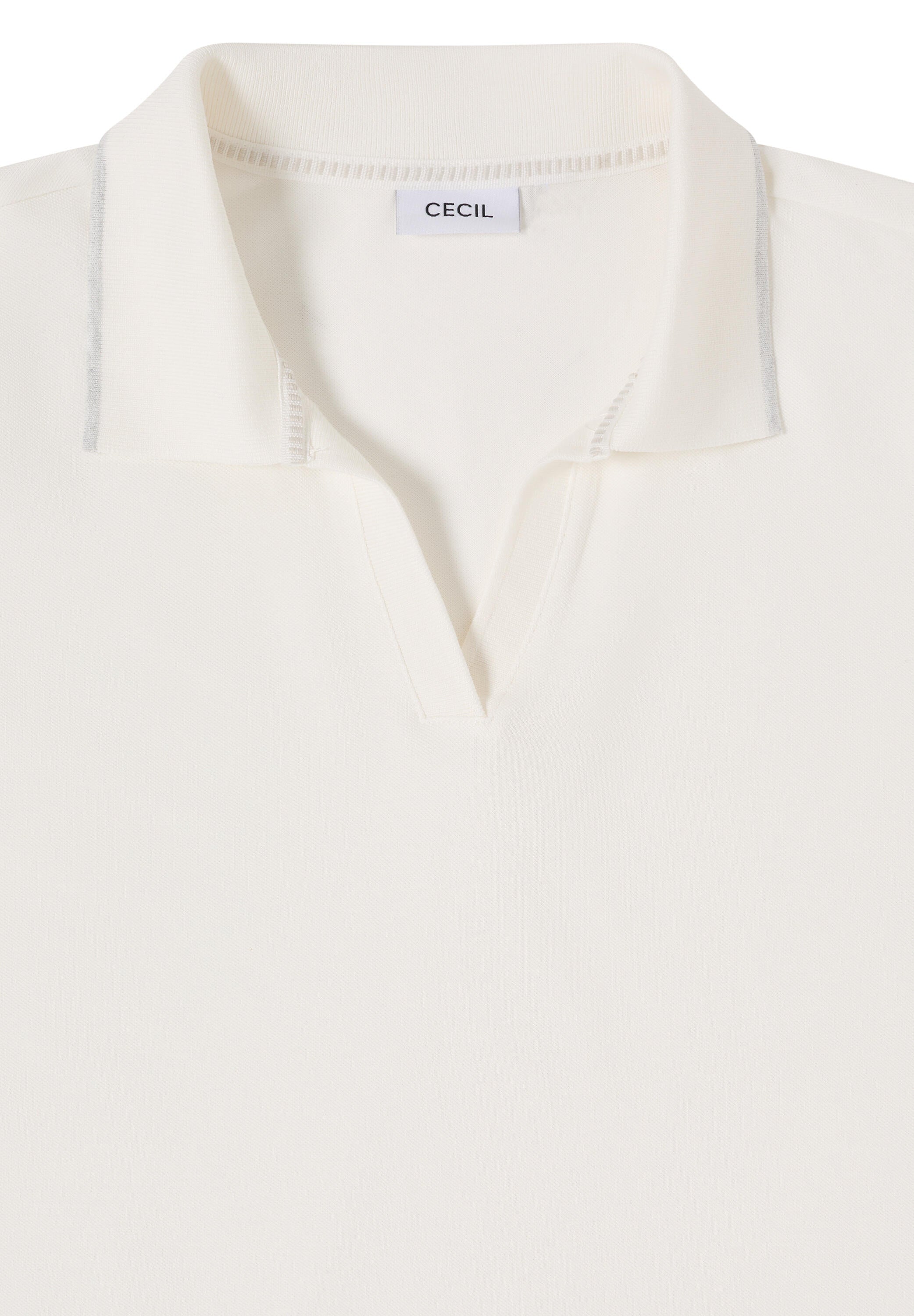 Poloshirt aus Baumwollmix - 13474 vanilla white - Creme