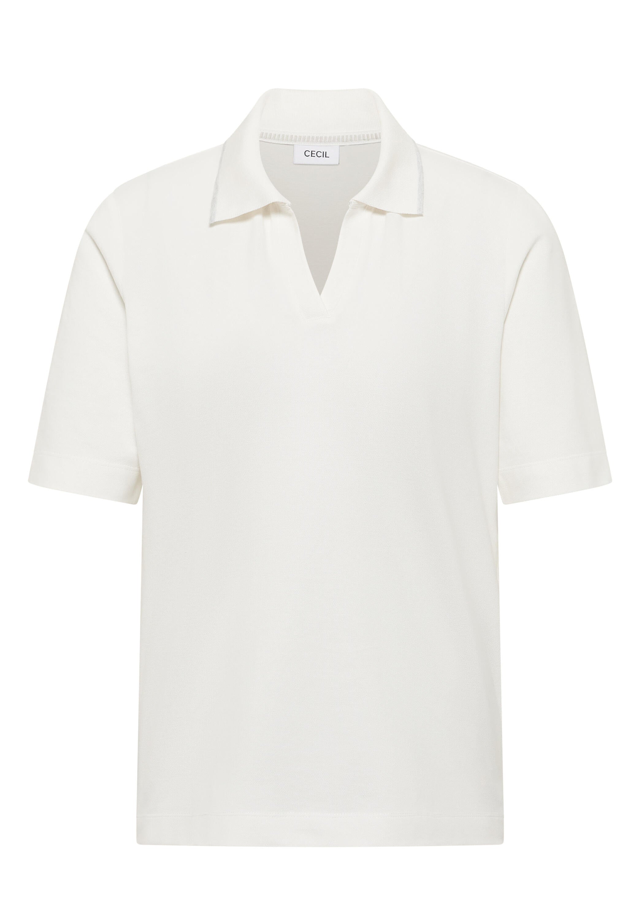 Poloshirt aus Baumwollmix - 13474 vanilla white - Creme