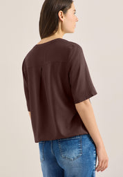 Bluse aus Viskose - 17493 macchiato brown - Braun