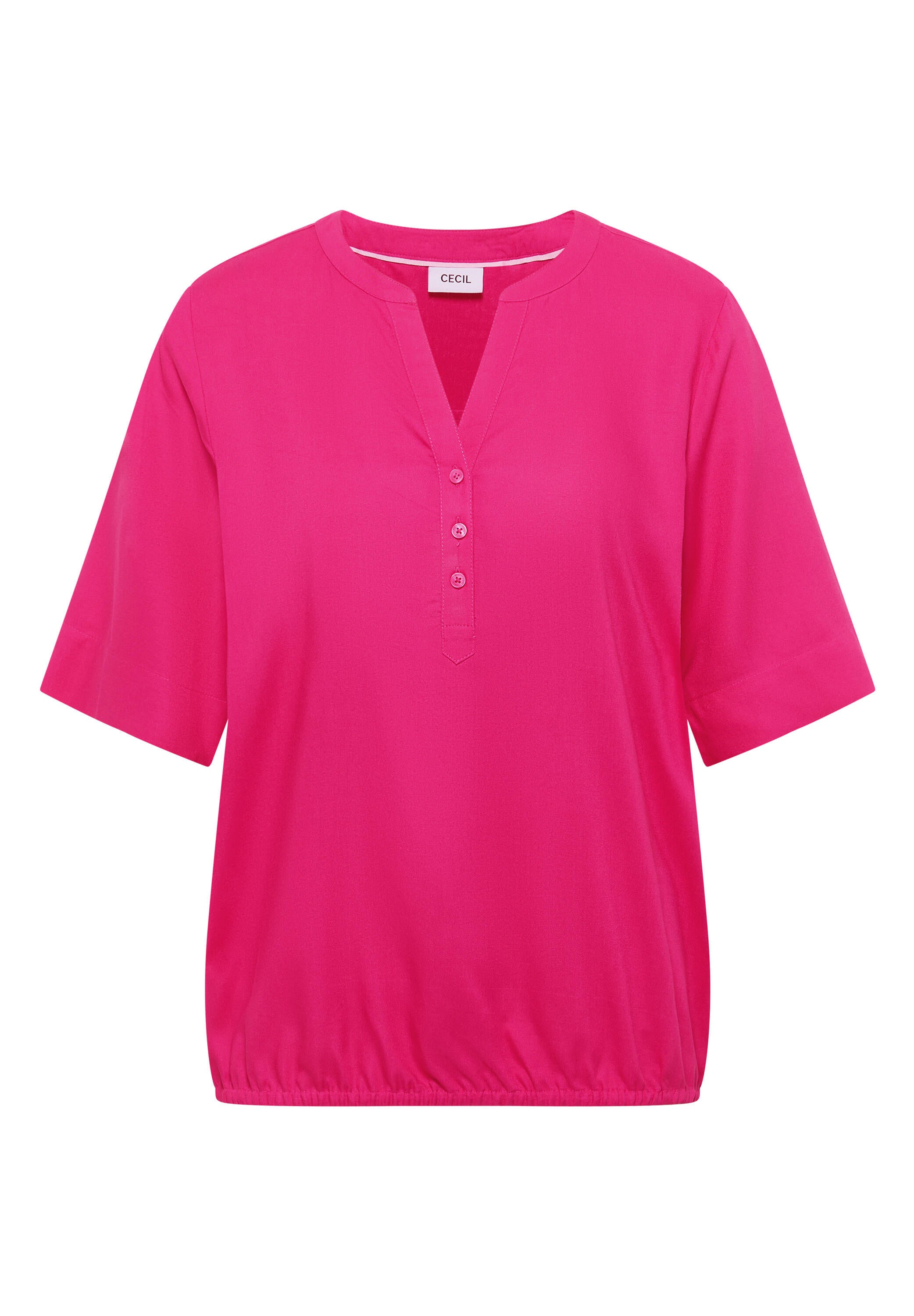 Bluse aus Viskose - 17492 beetroot pink - Pink