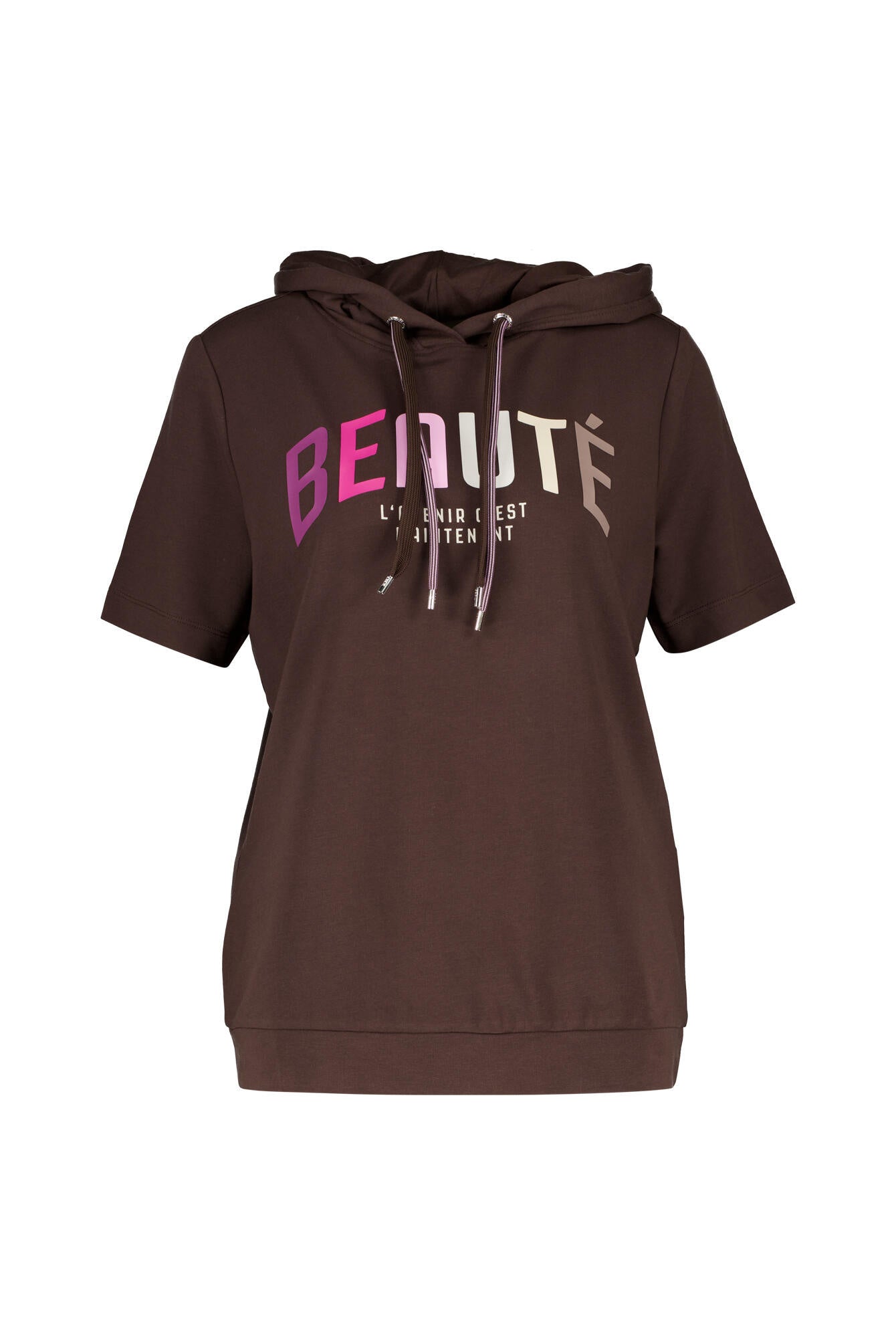 T-Shirt Regular Fit mit Kapuze - 37493 macchiato brown - Braun