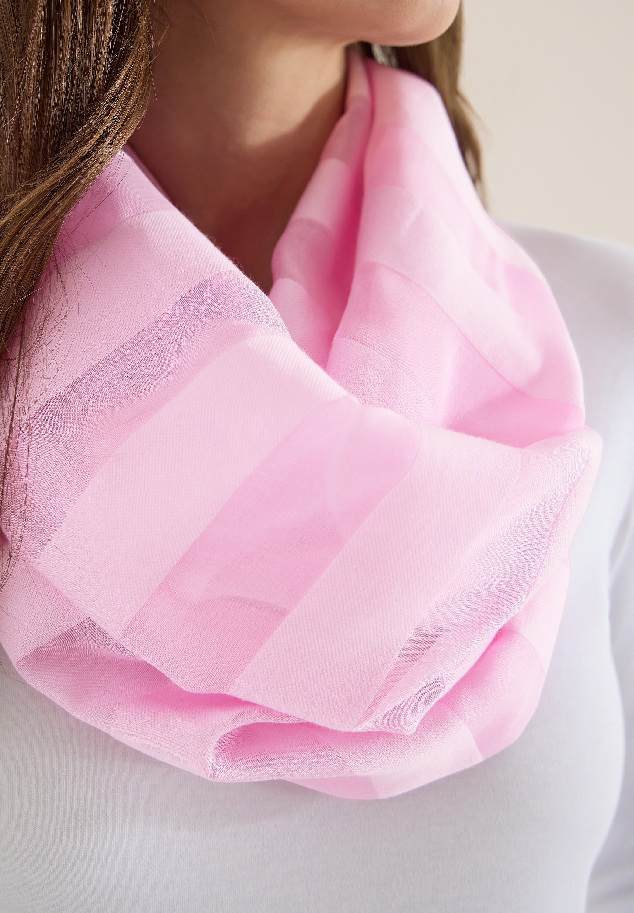 Loopschal aus Baumwollmix - 17600 light blush rose - Rosa