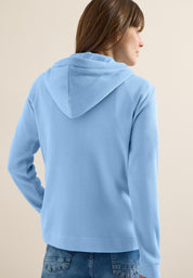 Sweatshirtjacke aus Baumwollmix - 27339 sporty light blue - Blau