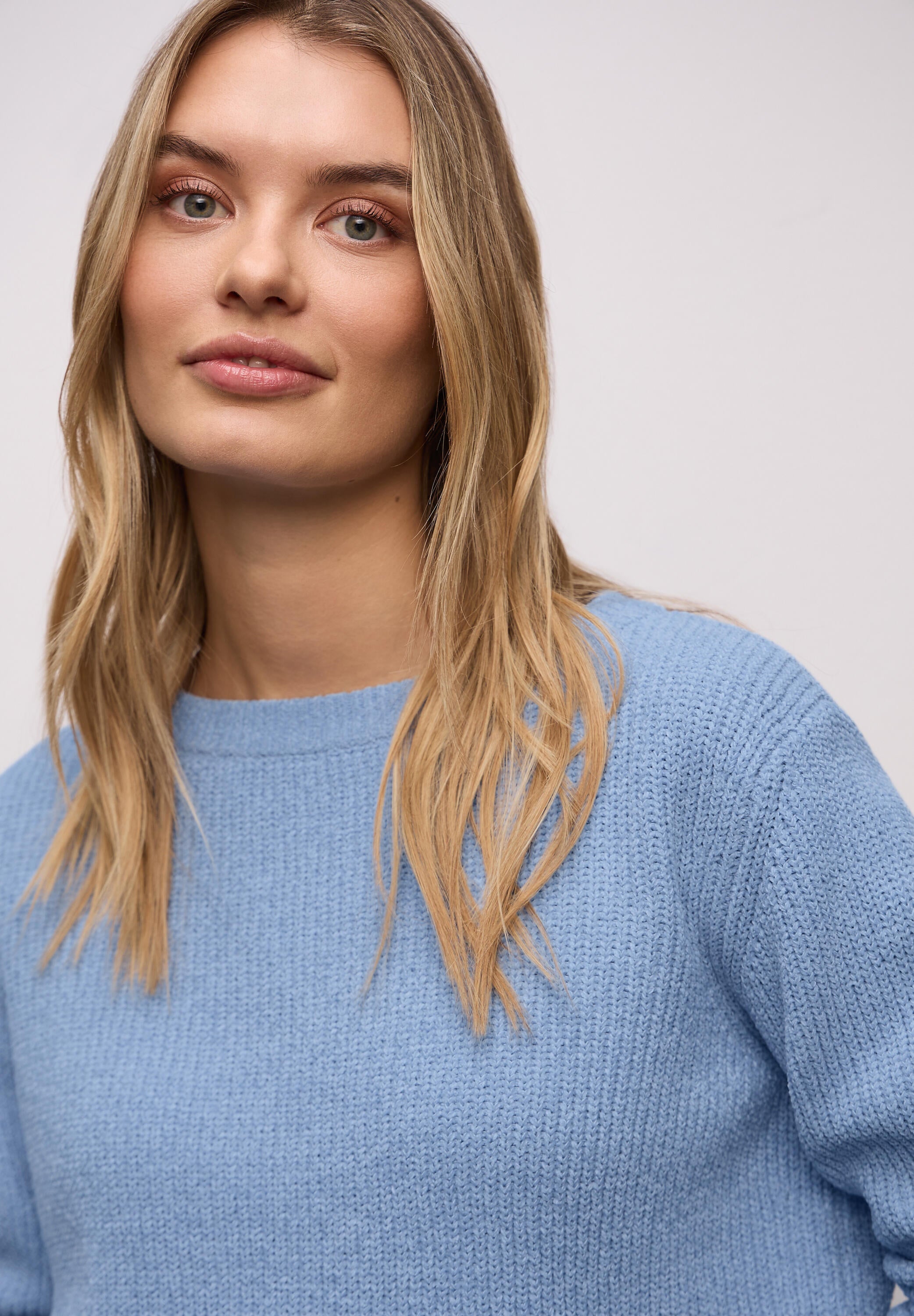 Strickpullover CHENILLE - 17149-frosted blue - Blau