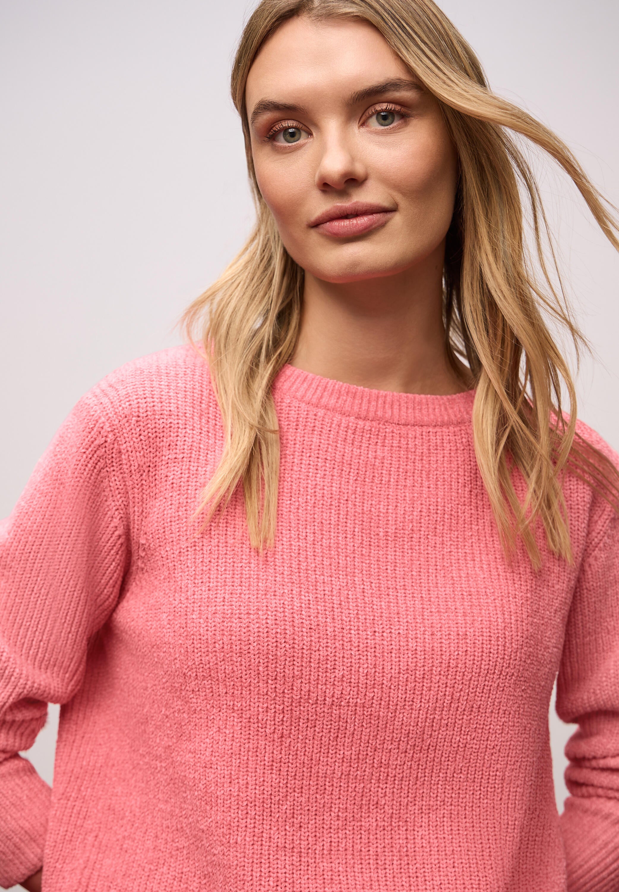 Strickpullover CHENILLE - 17261-striking coral - Rosa