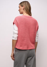 Strickpullunder mit Rundhalsausschnitt - 17261-striking coral - Rosa