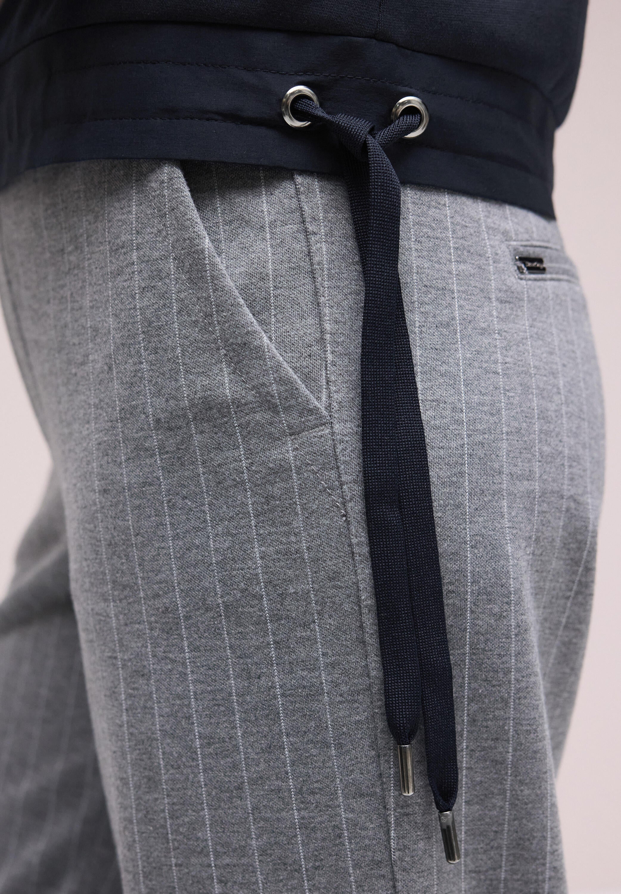 Strickjacke mit Stehkragen - 17502-shadowed navy - Blau