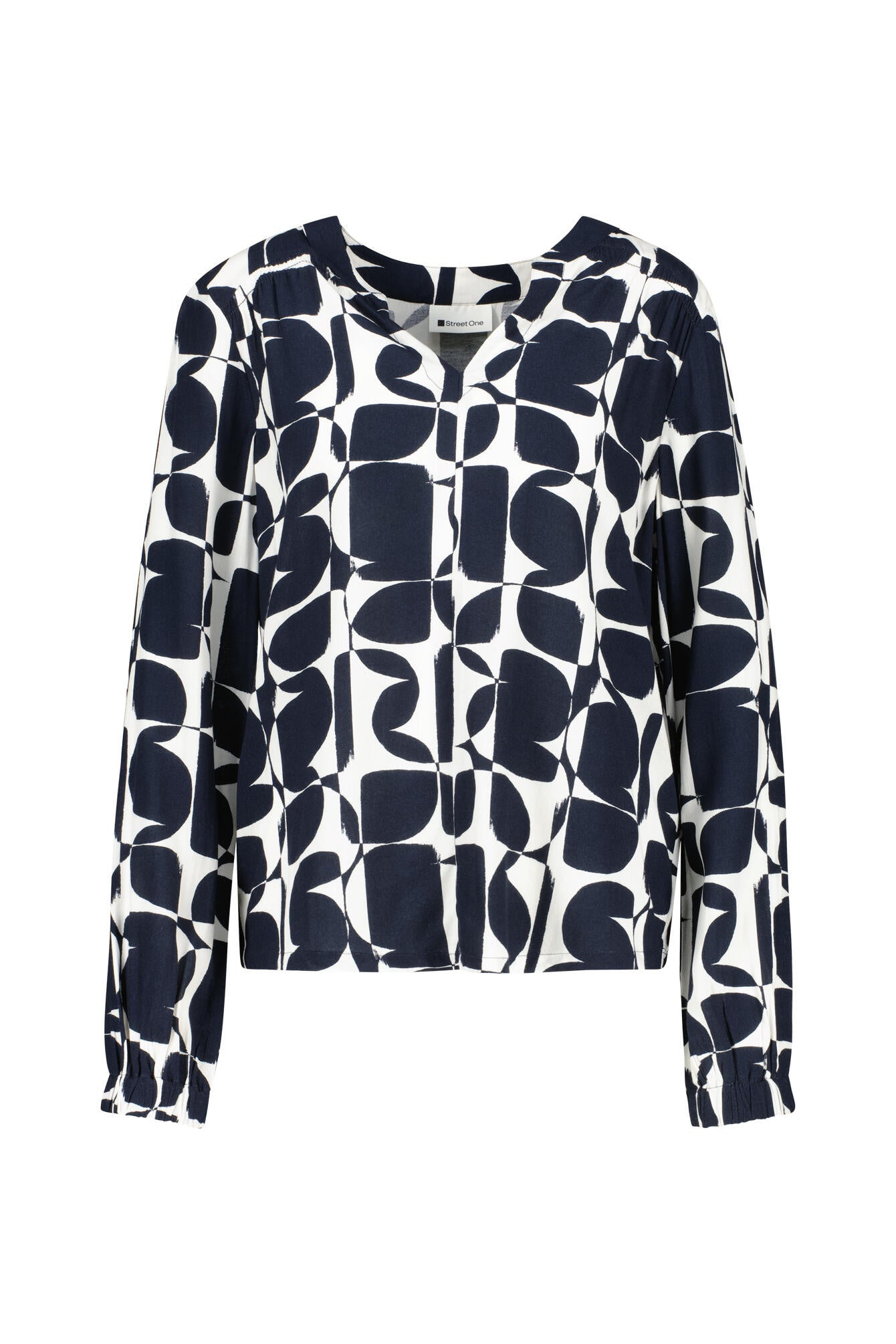 Bluse aus Viskose - 27502-shadowed navy - Blau