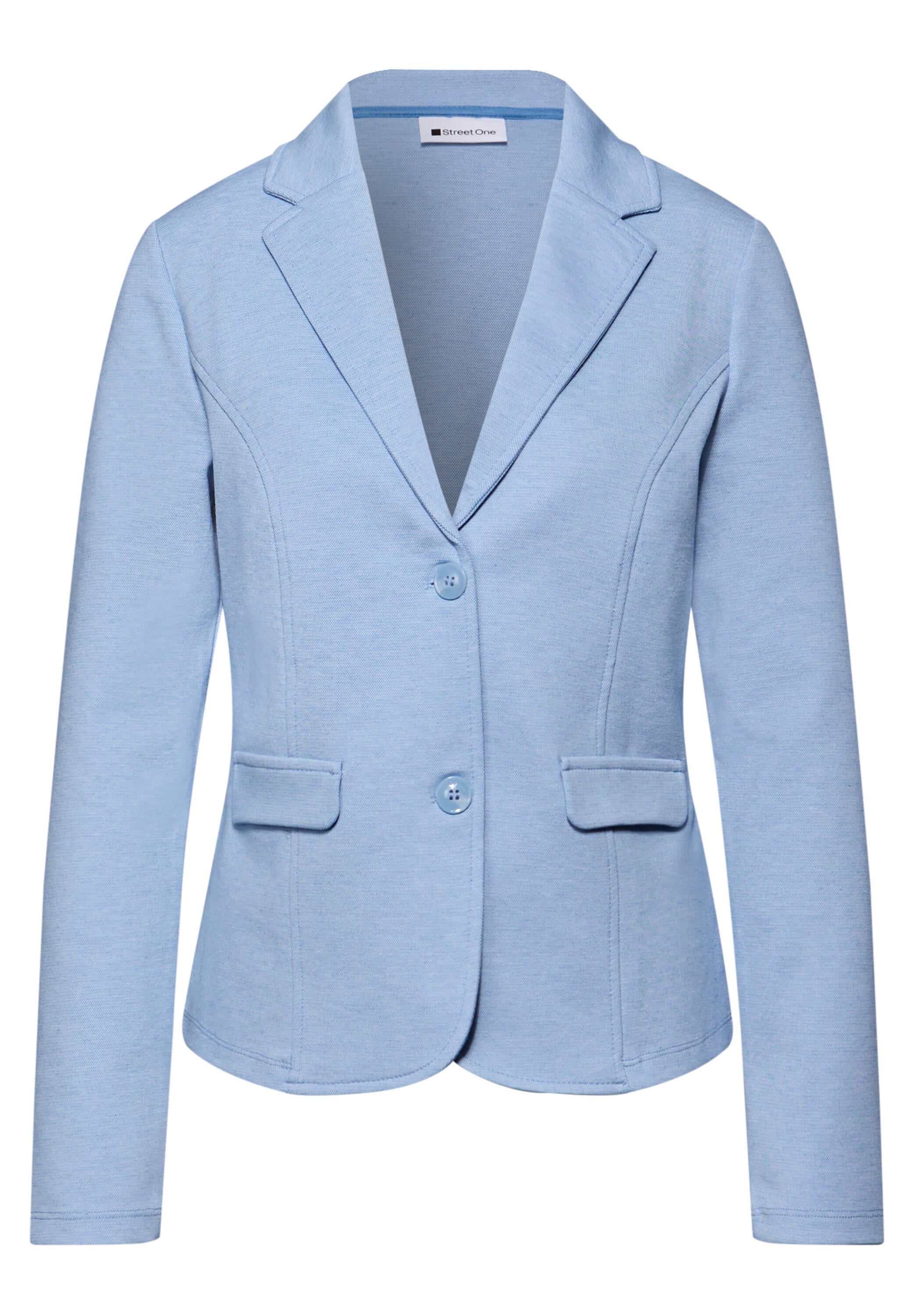 Blazer meliert mit Pattentaschen - 12289-original blue - Blau