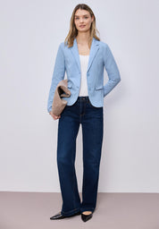 Blazer meliert mit Pattentaschen - 12289-original blue - Blau
