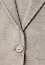 Blazer meliert mit Pattentaschen - 17462-light terra mocha - Beige