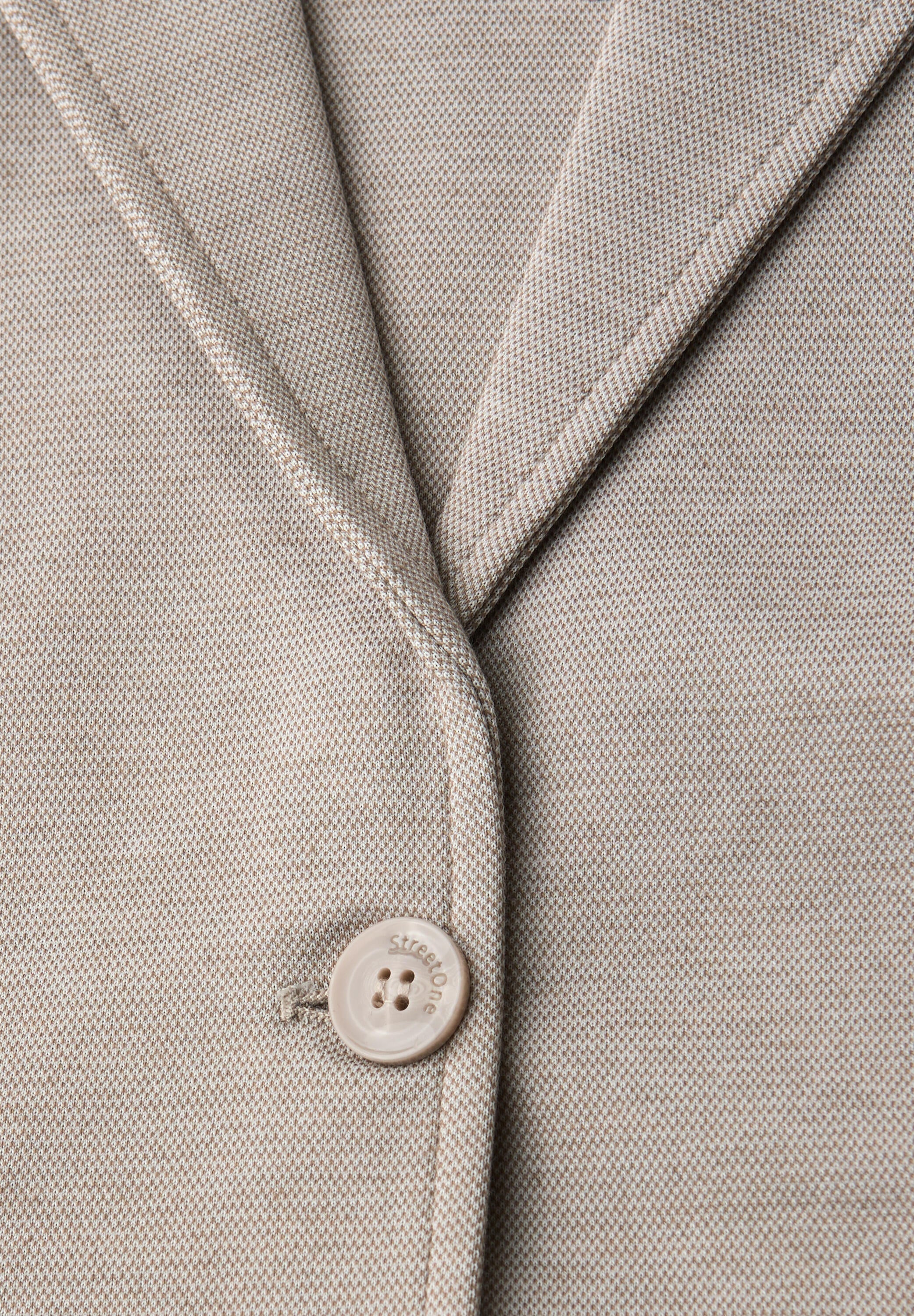 Blazer meliert mit Pattentaschen - 17462-light terra mocha - Beige