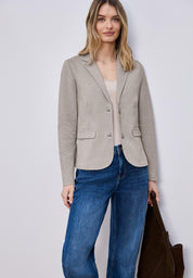Blazer meliert mit Pattentaschen - 17462-light terra mocha - Beige