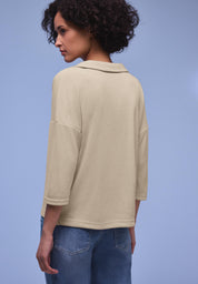Langarmshirt aus Viskose - 16667-cotton beige - Beige