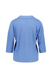 Langarmshirt aus Viskose - 17453-bonnet blue - Blau