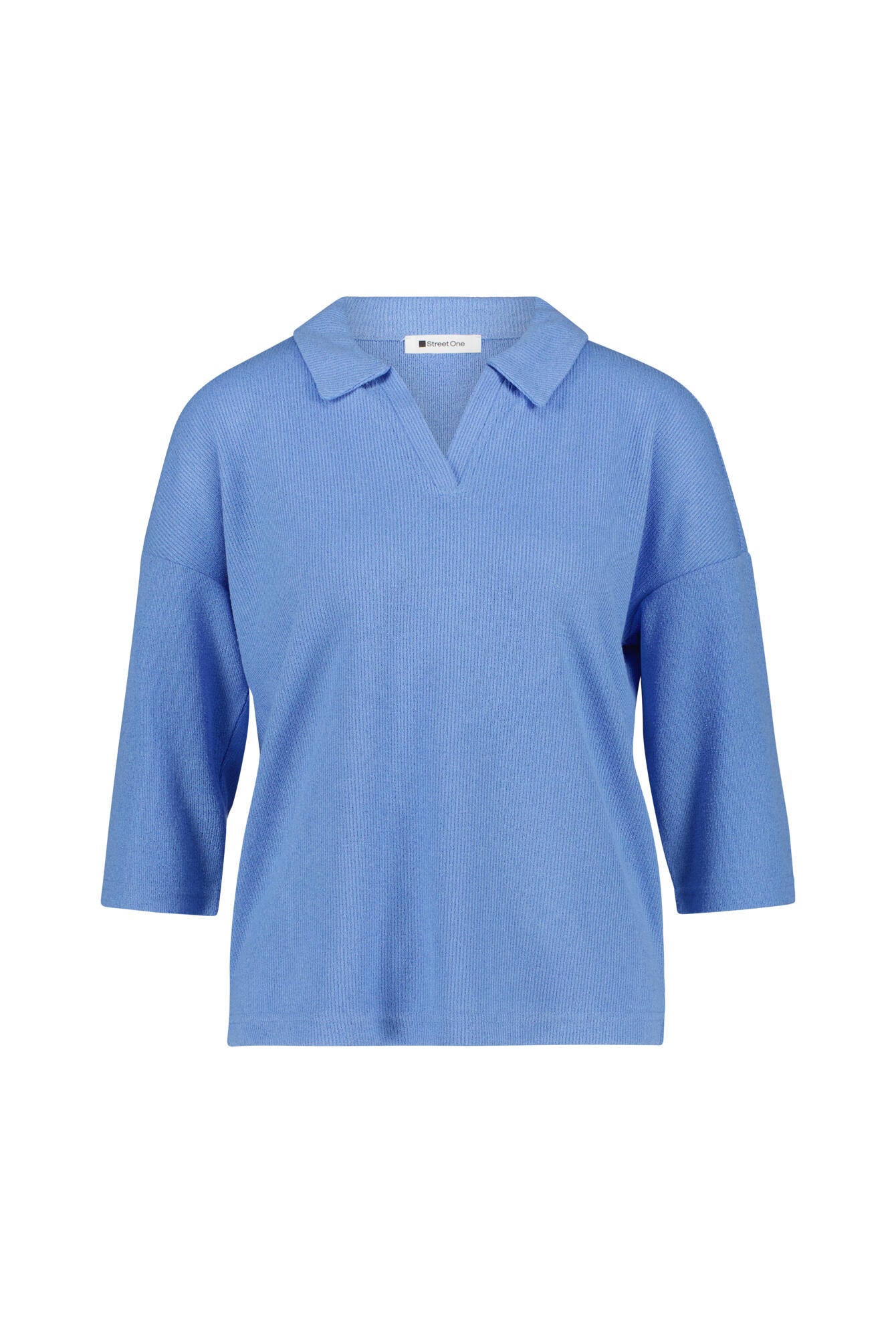 Langarmshirt aus Viskose - 17453-bonnet blue - Blau