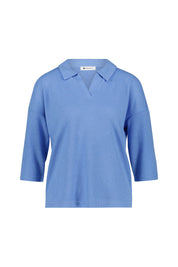 Langarmshirt aus Viskose - 17453-bonnet blue - Blau