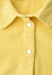 Cordbluse aus Baumwolle - 17455-bloom yellow - Gelb