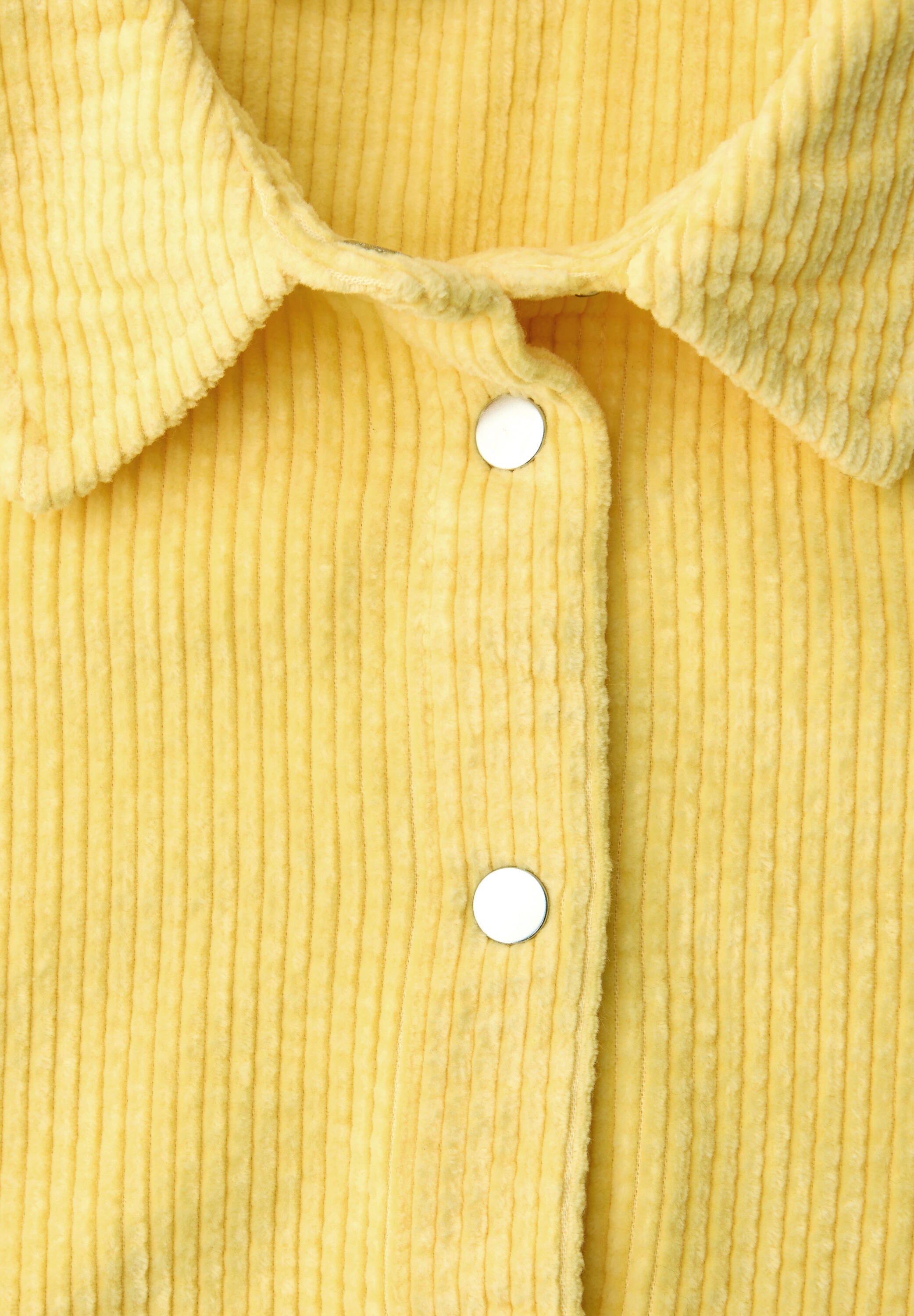 Cordbluse aus Baumwolle - 17455-bloom yellow - Gelb