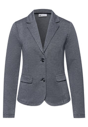 Blazer meliert mit Pattentaschen - 17502-shadowed navy - Blau