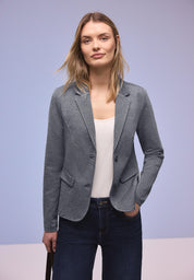 Blazer meliert mit Pattentaschen - 17502-shadowed navy - Blau