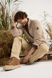 Chino Hose Regular Fit aus Cord - 16-Beige - Beige