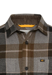 Flanellhemd kariert aus Baumwolle - 88-Asphalt - Grau