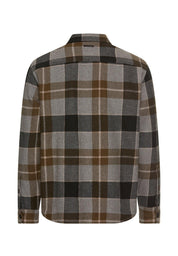 Flanellhemd kariert aus Baumwolle - 88-Asphalt - Grau