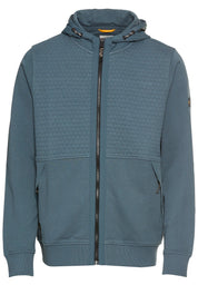 Sweatshirtjacke aus Baumwollmix - 47-Tinted Blue - Blau