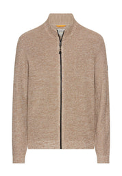 Strickjacke aus Baumwollmix - 11-Oatmeal - Beige