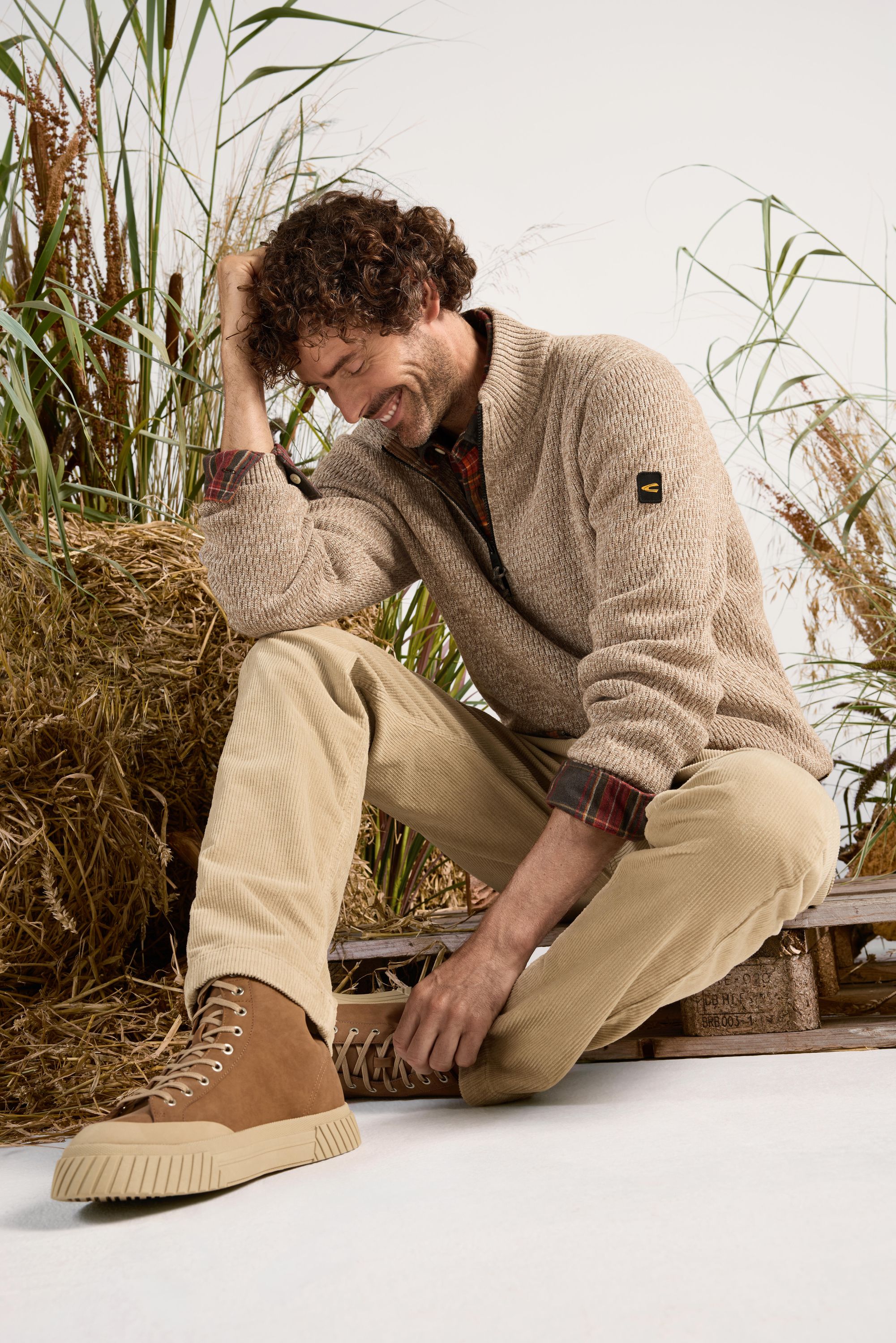 Strickpullover aus Baumwollmix - 11-Oatmeal - Beige